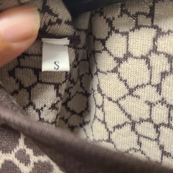 Weekend Max Mara Brown & Beige AnimalPrint Sweater Knit Stretch size S - Picture 4 of 8